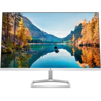 Монитор для компьютера 23.8 дюйма, IPS, Full HD, 75 Гц, антибликовый, бело-серебристый