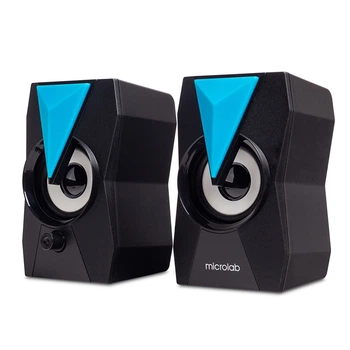 Компактные компьютерные колонки 2.0, USB, RGB подсветка, 6 Вт, черно-синие
