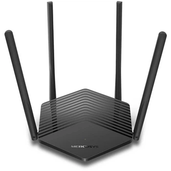 Wi-Fi роутер Mercusys, Wi-Fi 6, MU-MIMO, MESH, 1 Гбит/с, черный