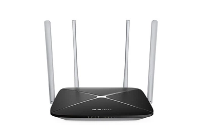 Двухдиапазонный Wi-Fi роутер AC1200 с 4 антеннами, поддержка IPTV, черный