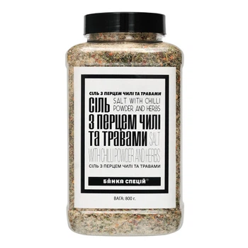 Соль с перцем чили и травами, 800 г, 20 шт