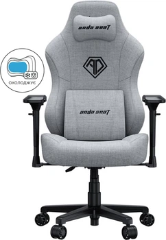 Крісло геймерське ігрове Anda Seat Phantom 3 Pro Size L до 100 кг Grey Fabric (AD18YC-06-G-F)