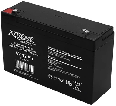 Акумуляторна батарея гелієва XTREME 82-201# 6V 12Ah 151 x 94 x 50 мм (5900804003250)