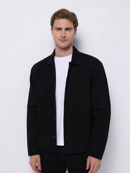 Рубашка хлопковая мужская Colin's CL1075308BLK M Black (8684112933108)