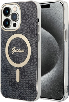 Панель Guess IML 4G MagSafe для Apple iPhone 15 Pro Black (3666339194567)