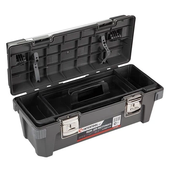 Ящик для інструментів з металевими замками 25.5" 650*275*265мм. INTERTOOL BX-6025