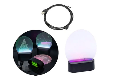 Светодиодный ночник USB "Новый Год" 3х3D панели с рисунком 140мм х 140мм 3АА (116468)