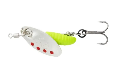 Блесна Savage Gear Grub Spinners №2 5.8г, цвет: Silver Red Lime (4217008004)