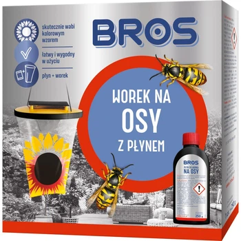 Осиный мешок с жидкостью BROS 0,25 л безопасная ловушка для массового отлова ос на открытом воздухе