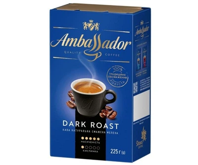 Кава натуральна смажена мелена Dark Roast TM Ambassador 225 g