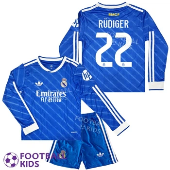 Футбольна форма для дітей Real Madrid RÜDIGER 22 Реал Мадрид 2025-2026 Third Long Sleeve 135-145 см (set4713-135845-4)