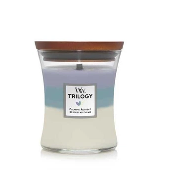 Ароматическая свеча с трехслойным ароматом Woodwick Medium Trilogy Calming Retreat 275 г