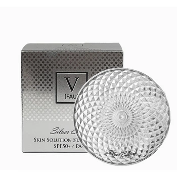 Кушон с золотой пудрой SPF 50+ Skin Solution Star Cushion Silver со сменным блоком 15 г + 15 г