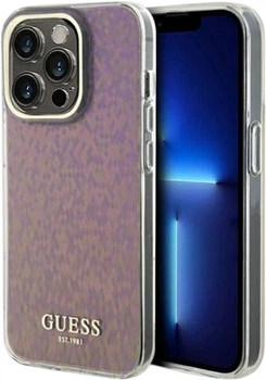 Панель Guess IML Faceted Mirror Disco Iridescent для Apple iPhone 15 Pro Max Pink (3666339172626)