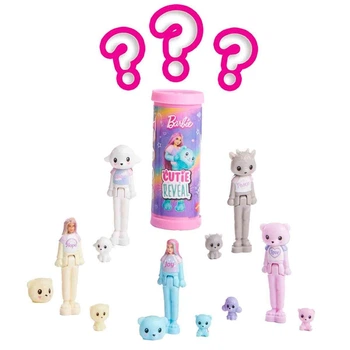 Миникукла-сюрприз Barbie "Cutie Reveal" серии "Mini BarbieLand" – мягкие и пушистые (JCR15)
