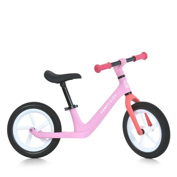 Детский беговел PROFI KIDS 12", 2 колеса PU, нейлоновая рама, розовый (MBB 1042 PU PINK)