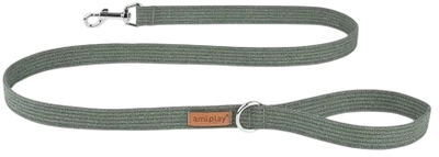 Smycz Ami Play Cotton 140 cm 25 mm Khaki (5907563222816)