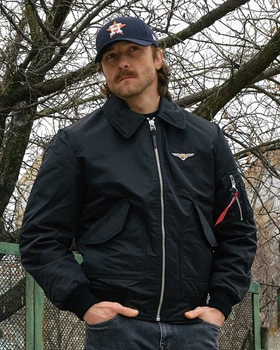 Бомбер CWU чорний 4XL