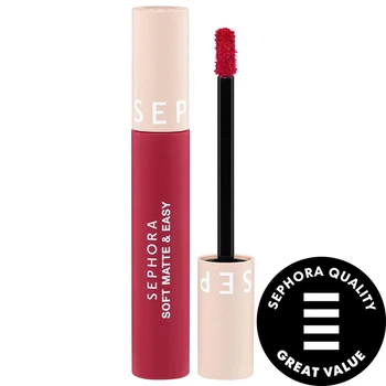 Губная помада SEPHORA COLLECTION Soft Matte & Easy Liquid Lipstick 6 What's The Matter fuchsia pink Standart Matte (11938187)