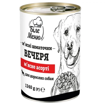 Шматочки в соусі м'ясне асорті для дорослих собак 1240 г (4820255193755)