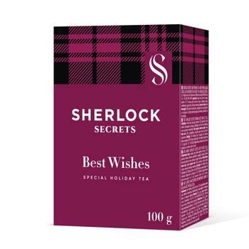Чай чорний зі шматочками апельсина, кориці та гвоздики Best Wishes Sherlock Secrets 100 г (4823118603316)