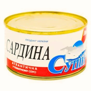 Сардина в томатному соусі Супій 230 г (4820145960290)