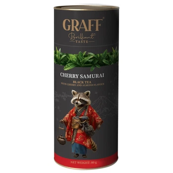 Чай чорний з вишнею Cherry Samurai Тубус Graff 80 г (4820279610863)