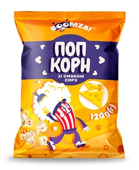 Попкорн пакет зі смаком Сиру Boomza 120 г (4820196731979)