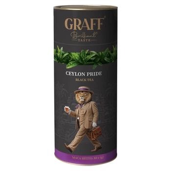 Чай чорний листовий Гордість Цейлону Тубус Graff 80 г (4820279610832)