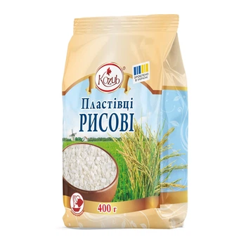 Пластівці рисові пакет 400 г Козуб продукт (4820094539172)