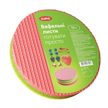 Вафельні листи кольорові Golpek 75 г (4820125272047)
