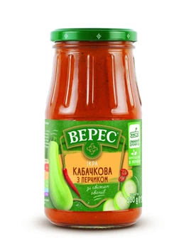 Ікра кабачкова з перчиком 500 г сб «Верес» (4823105401086)