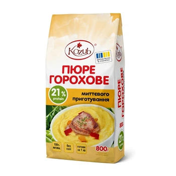Пюре горохове миттєвого приготування Козуб 800 г (4820094539943)