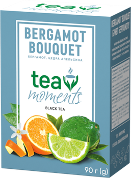 Чай чорний листовий зі смаком бергамоту Bergamot Bouquet Tea Moments 90 г (4823118601787)