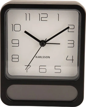 Будильник Karlsson Dou з термометром та гігрометром Чорний (8714302754876)