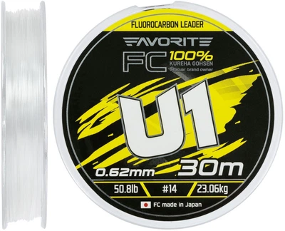 Флюорокарбон Favorite U1 FC 30 м #14/0.62 мм 50.8lb/23.06 кг (16931223)