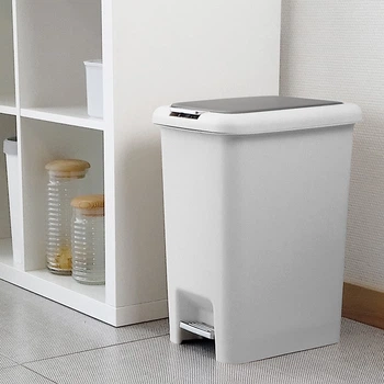 Відро для сміття MBM HOME з кришкою і педаллю BIN-01 20L GRAY сіре
