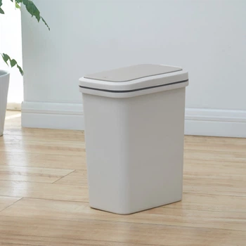 Відро для сміття MBM HOME BIN-04 10L GRAY пластикове сіре