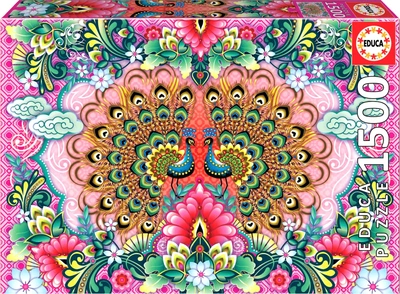 Пазл Educa Catalina Estrada Кольорові павичі 1500 елементів 112820 (8412668199422)