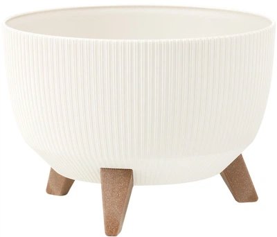 Doniczka Lamela Roma Jumper tworzywo sztuczne kremowa 40 x 20.5 cm (9749607) (5900119749607)