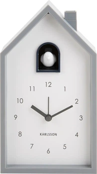 Zegar z kukułką Karlsson Cuckoo 12 x 20 x 6 cm Szary (8714302757037)