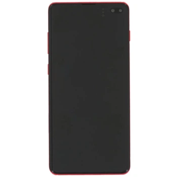Дисплей для Samsung G975 S10+ чорний, TFT, з рамкою рожевого кольору, Flamingo Pink