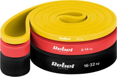 Zestaw gum lateksowych Rebel Active Power Band PLs-1 4–32 kg 3 szt. (5901890098618)