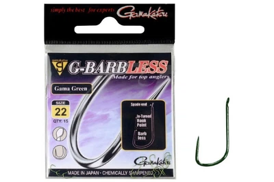 Гачки Gamakatsu G-Barbless Gama Green №18 (15шт/уп) (6108026002)
