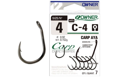 Гачки Owner Carp Aya C4-50924 №8 (9 шт/уп) (6110016001)