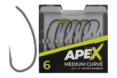 Гачки RidgeMonkey Ape-X Medium Curve з борідкою №4 (10 шт/уп) (6117008001)