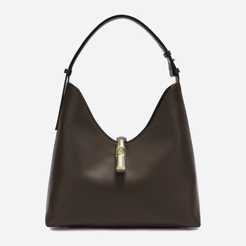 Сумка хобо жіноча з натуральної шкіри середня Furla Goccia WB01499BX31042460S1007 Коричнева (800070331285)