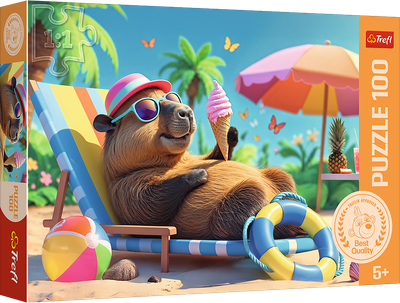 Puzzle Trefl Relaks w stylu kapibary 100 elementów 16537 (5900511165371)