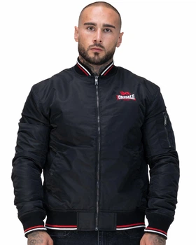 Бомбер чоловічий Lonsdale CAREY 117785-1502 XL Black/Red/White (4255581581226)