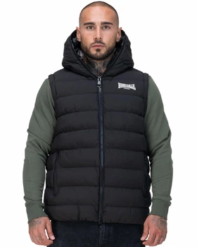 Жилет з капюшоном чоловічий Lonsdale LYDFORD 117783-1500 XL Black/White (4255581581080)